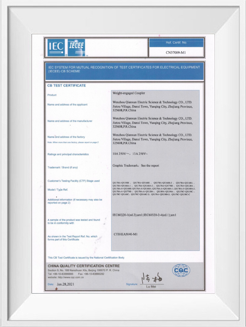 CB Certificate