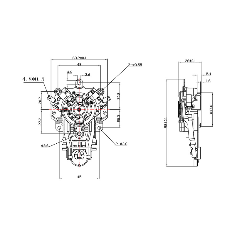 QX158C Two-Piece Kettle Thermostat Coulper
