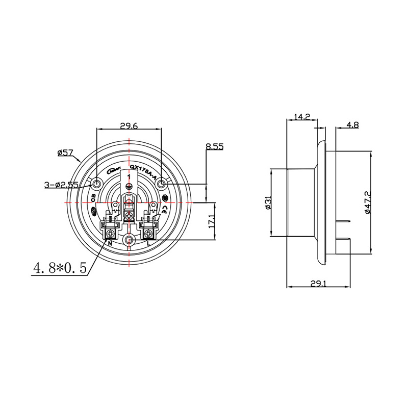 QX178A-A Automatic Three Ring Kettle Coupler Base