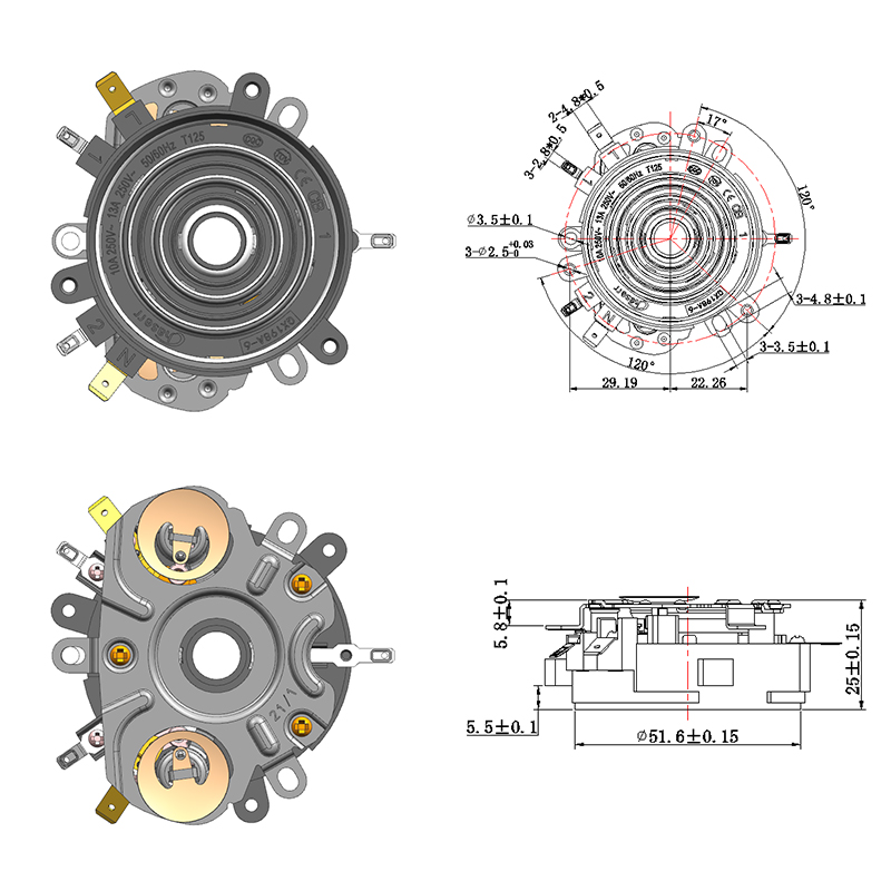 198A-6-D-AG Automatic Water Supply Smart Kettle Thermostat Coupler