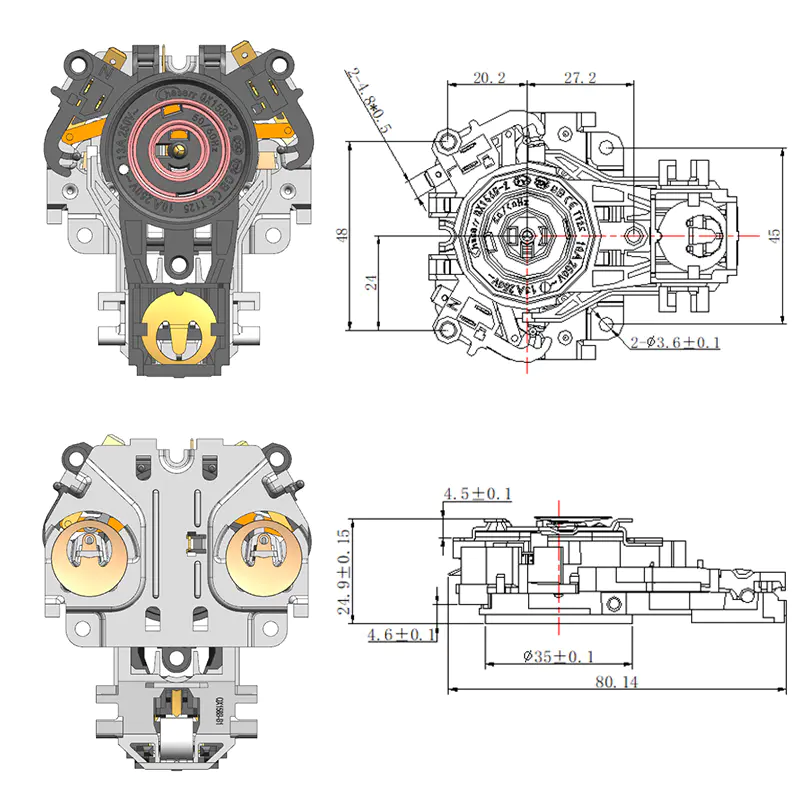 Thermostat Coupler supports the connection of compatible components within an electric kettle base and heating system.