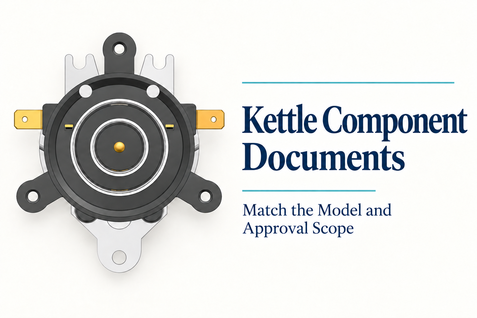 Website three-ring kettle coupler with the heading Kettle Component Documents.